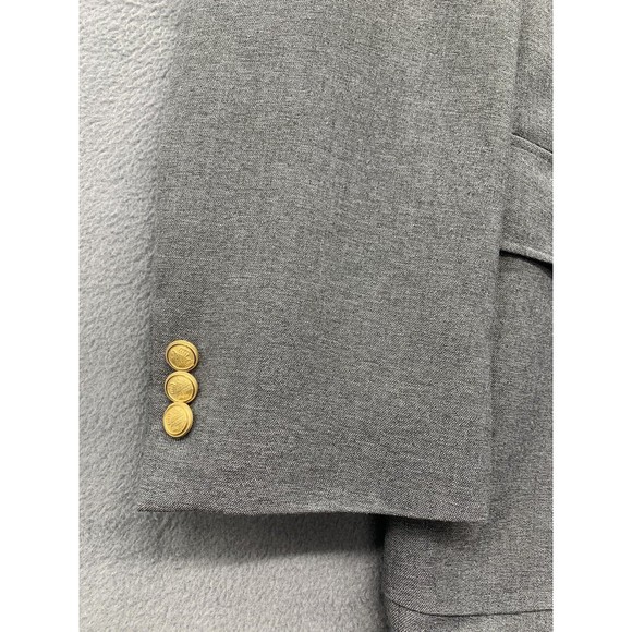 David Taylor Blazer Mens Size 42 L Gray Two Button Front Notched Single Vented - Picture 8 of 16